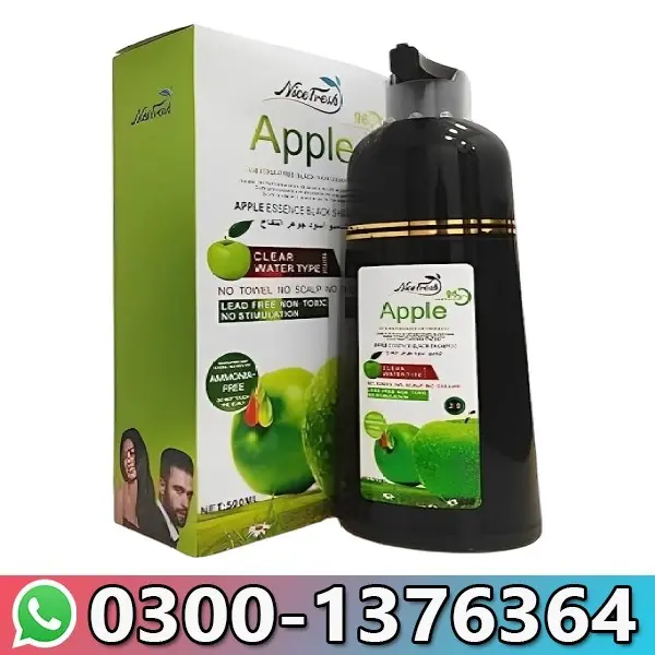 Apple Hair Colour Shampoo Natural Black in Pakistan